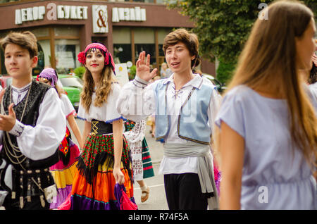 Schließen des Festivals "Polissya Sommer mit Folklore Lutsk Ukraine" 25.08.2018. Stockfoto