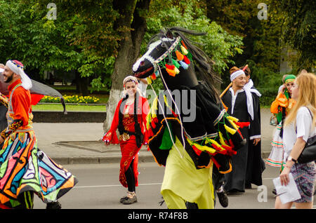 Schließen des Festivals "Polissya Sommer mit Folklore Lutsk Ukraine" 25.08.2018. Stockfoto