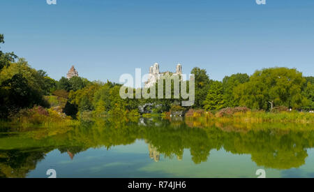 Spaziergang im Park. Park in New York. Stockfoto