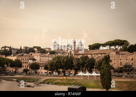 Ruinen des Circus Maximus in Rom, Italien Stockfoto