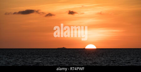 Sonnenuntergang in Galapagos Insel Stockfoto