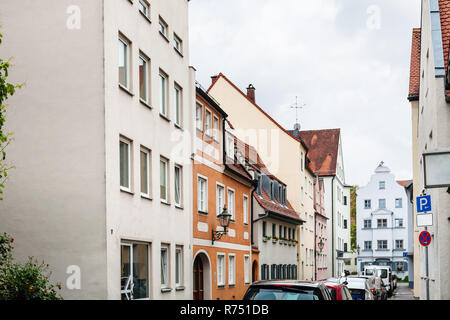 Alte Wohnviertel in Augsburg Stadt Stockfoto