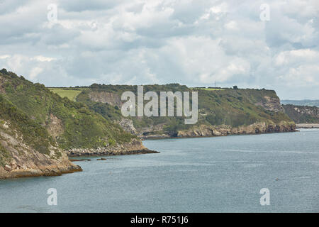 Küste von Tenby in Wales, Großbritannien. Stockfoto