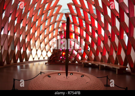 Rio de Janeiro, Brasilien. August 05, 2018. Innenraum des Museum von Morgen in Maua Platz. Der von dem Architekten Santiago Calatrava entworfen. Stockfoto