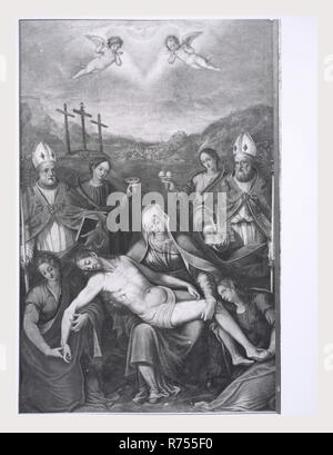 Umbrien Perugia Spoleto S. Ansano, dies ist mein Italien, die italienische Land der visuellen Geschichte, Blick nach außen neoklassizistischen Fassade aus dem 17. Jahrhundert mit griechischen korinthischen Kapitellen hohe Entlastung Skulptur der Madonna mit Kind und Heiligen über dem Portal Kreuzgang aus dem 15. Jahrhundert. Blick auf klassizistische Interieur Tonnengewölbe - Decke, Römische composite Hauptstädte der Hauptaltar, Altar Gemälde. Blick auf die Krypta S. Isacco 8. Jahrhundert römischen Säulen und Kapitelle frühen romanischen Fresken aus dem 11. bis 12. Jahrhundert des Lebens Christi, Märtyrer, Mönche und Heiligen, einschließlich S. Isacco und St. Martial. Antiquiti Stockfoto