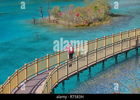 Weg in Blue Moon Valley in Lijiang, Yunnan Provinz, im Südwesten von China Stockfoto