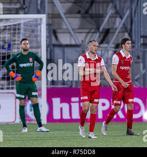 WAALWIJK 07-12-2018, Mandemakers Stadion, Fußball Saison 2018 / 2019, Niederländische Keuken Kampioen Divisie, RKC - MVV, Spieler MVV enttäuscht nach dem Spiel RKC - MVV-3-1 Stockfoto
