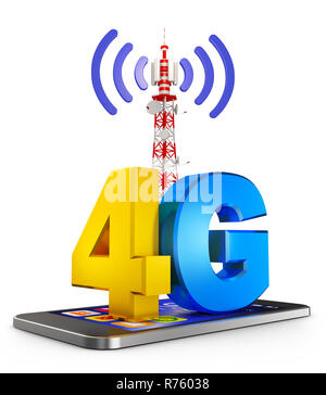 4G und Smartphone Stockfoto