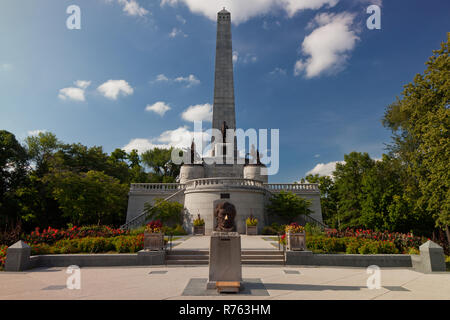 Abraham Lincoln's Grab am Oak Ridge Cemetery in Springfield, Illinois Stockfoto