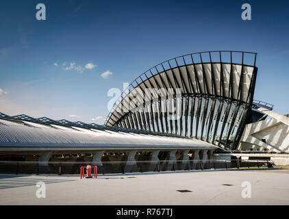 Berühmte Flughafen Lyon TGV-Bahnhof äußere Sehenswürdigkeit in Frankreich Stockfoto