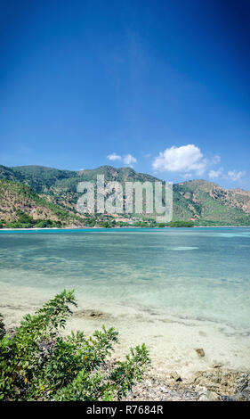 Areia Branca tropischen Strand Aussicht in der Nähe von Dili in Osttimor Stockfoto