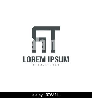Initial logo Vorlage. Minimalistische schreiben Logo template Design Stock Vektor