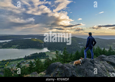 Mount Erie ist der höchste Berg in der Fidalgo Island Stockfoto