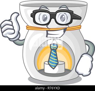 Geschäftsmann Therapie Aromalampe und Kerze Charakter Vector Illustration Stock Vektor