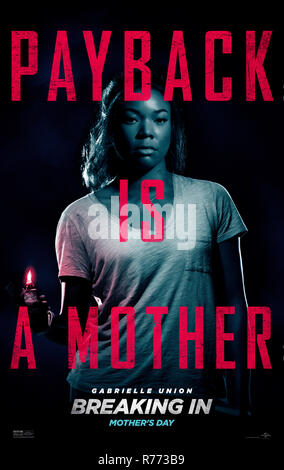 Erscheinungsdatum: Mai 11, 2018 Title: Brechen im Studio: Universal Pictures Regie: James McTeigue PLOT: eine Frau kämpft ihrer Familie während einer Home Invasion zu schützen. In den Hauptrollen: Gabrielle Union, Billy Burke, Richard Cabral. (Bild: © Universal Pictures/Entertainment Bilder) Stockfoto