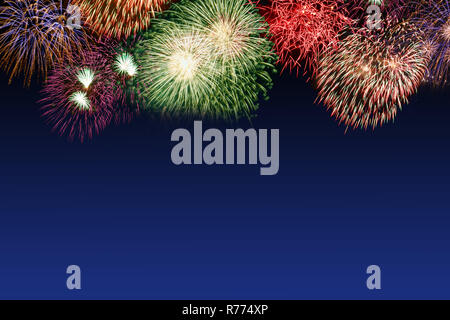 Silvester Feuerwerk copyspace Kopie Raum Jahre Jahr Feuerwerk party Stockfoto