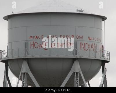 Alcatraz Wasserturm, San Francisco Stockfoto