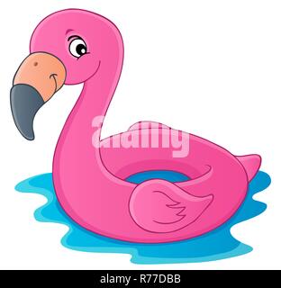 Flamingo float Thema Bild 1 Stockfoto