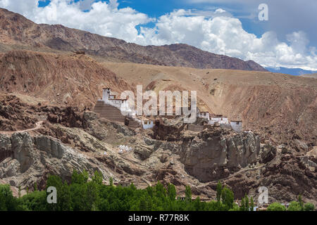 Basgo Gompa ist eine alte Festung und buddhistische Kloster in Bazgo Tal in Leh, Ladakh, Jammu und Kaschmir, Indien. Stockfoto