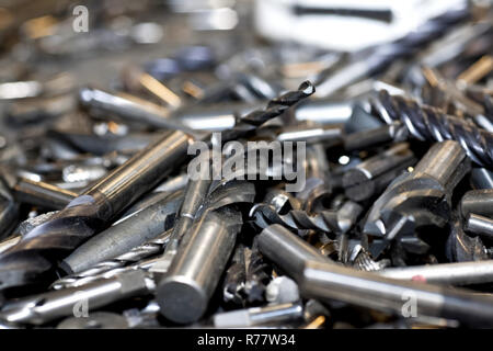 Tungsten tools. Bohrer mit Tungsten Stockfoto