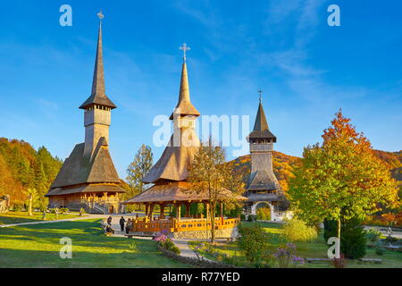Die hölzerne Kirche, Barsana Kloster, Banat, Rumänien, UNESCO Stockfoto