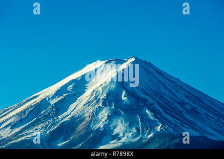 Mount Fuji schneebedeckten Nahaufnahme, fujisan Kawaguchiko Stockfoto