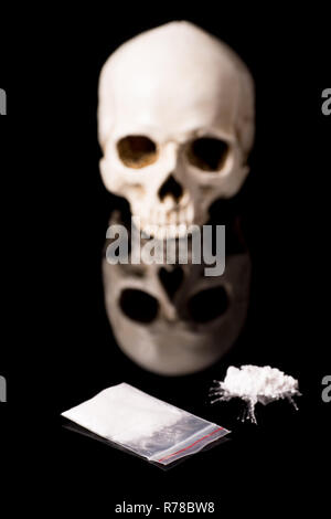 Kokain oder andere illegale Drogen Stockfoto