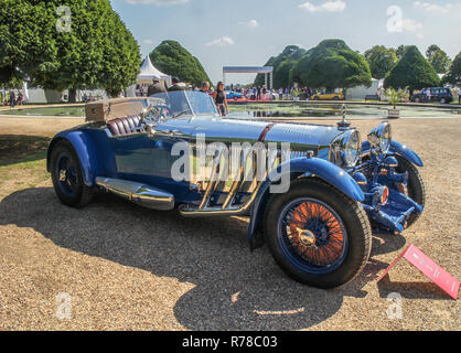 Ein 1929 Mercedes-Benz S Barker Tourer an der Concours von Eleganz 2018 Hanpton Court Palace, East Molesey, Surrey Stockfoto