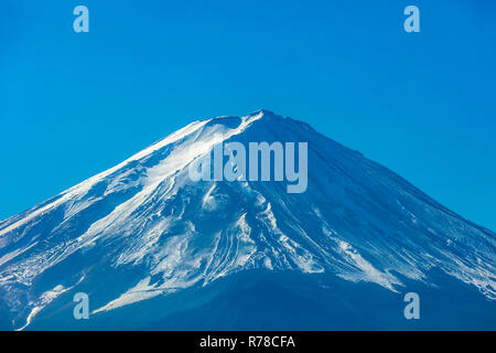 Mount Fuji schneebedeckten Nahaufnahme, fujisan Kawaguchiko Stockfoto