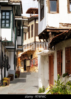 Alte Häuser in Antalya Stockfoto