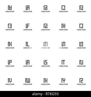 Satz von Buchstaben logo Vorlage. Minimale schreiben Logo template Design Stock Vektor