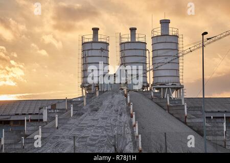 Industrielle silo Strukturen Stockfoto