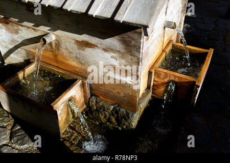 Springbrunnen in Narai Juku, Japan Stockfoto