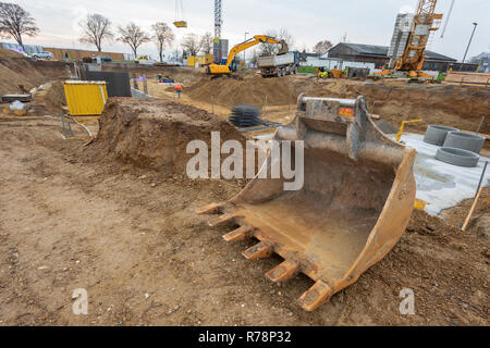 Grundlage für ein neu gebautes Haus Stockfoto