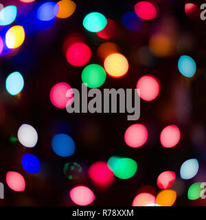 Bokeh Lichter an Weihnachten Stockfoto