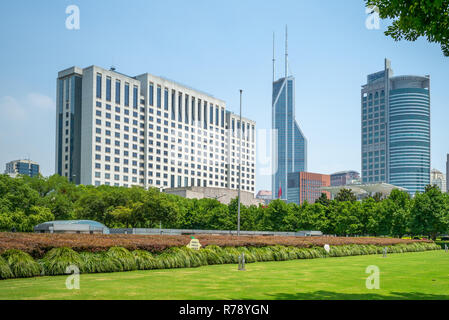 Fassade Blick auf Shanghai City Hall in China Stockfoto