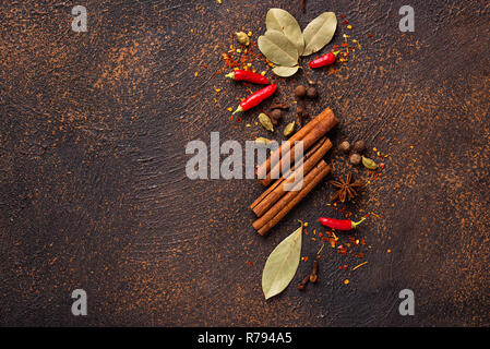 Gewürze masala für das Kochen indischer Gerichte Stockfoto