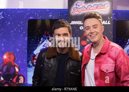 Liam Payne und Römischen Kemp während der Tag einer der Hauptstadt Jingle Bell Ball mit Coca-Cola in der Londoner O2 Arena. Stockfoto