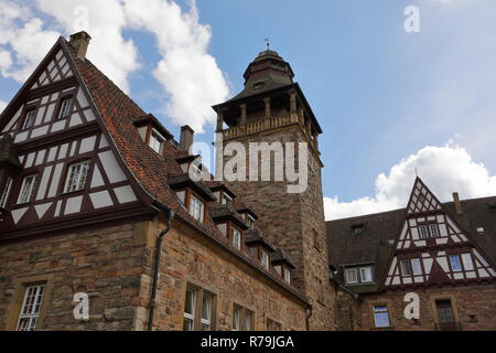 Das Schloss von wommen in Hessen Stockfoto