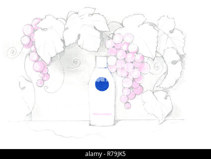 Thematische Werbung stehen. Werbung stand mit einem natürlichen Hintergrund. Skizze der Werbung stehen. Stockfoto