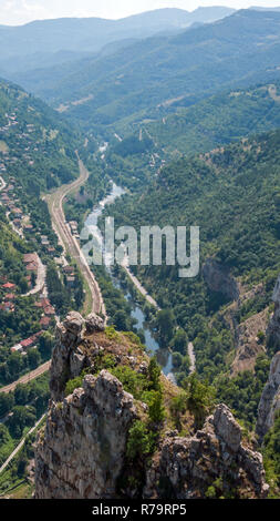 Fantastische Landschaft mit Iskar Schlucht, Balkan, Bulgarien Stockfoto