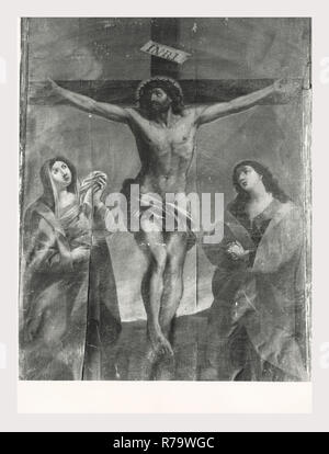 Latium Rieti Rieti S. Agostino, dies ist mein Italien, die italienische Land der visuellen Geschichte, mittelalterliche Architektur, Skulptur, Malerei. Die Kirche stammt aus dem 13. Jahrhundert, und noch immer besitzt zwei gotische Portale. Das Hauptportal, des 14. Jahrhunderts, enthält ein Halbkreisförmiger Tympanon, innerhalb dessen ist ein Fresko der Madonna mit Kind S. Augustinus und S. Nikolaus von Bari, eine Arbeit von der Sienesischen Schule von 1354. Oberhalb der Lünette in der Giebel ist ein Relief des Lamm Gottes. Die anderen mittelalterlichen Portal auf einem Der querschiff Arms ist weniger aufwändig als das Hauptportal, bestehend aus Doppel-Arcade Stockfoto