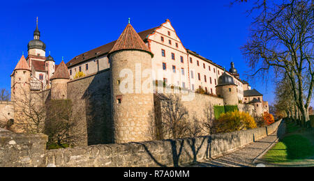 Wahrzeichen von Deutschland, Marienberg Schloss in Würzburg. Bayern. Stockfoto