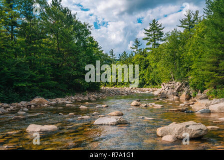 Die Swift River, entlang der Kancamagus Highway in White Mountain National Forest, New Hampshire Stockfoto