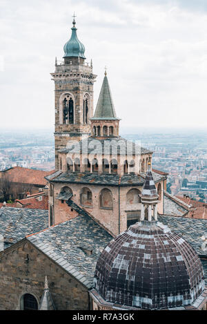 Die Basilika Santa Maria Maggiore, in Bergamo, Italien Stockfoto