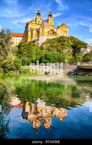 Blick auf die historische (Stift Melk Stift Melk), Österreich Stockfoto