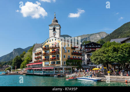 Das Hotel Weisses Rössl, St. Wolfgang im Salzkammergut, Österreich Stockfoto