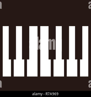 Piano-Symbol. Synthesizer Symbol auf weißem Hintergrund Stockfoto