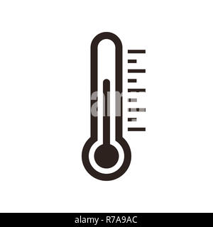 Thermometer Symbol isoliert auf dem weißen Hintergrund Stockfoto
