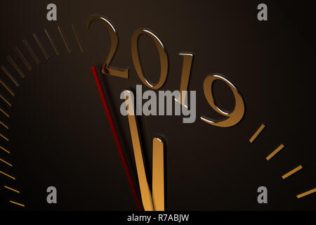 Letzten Minuten bis 2019 Stockfoto
